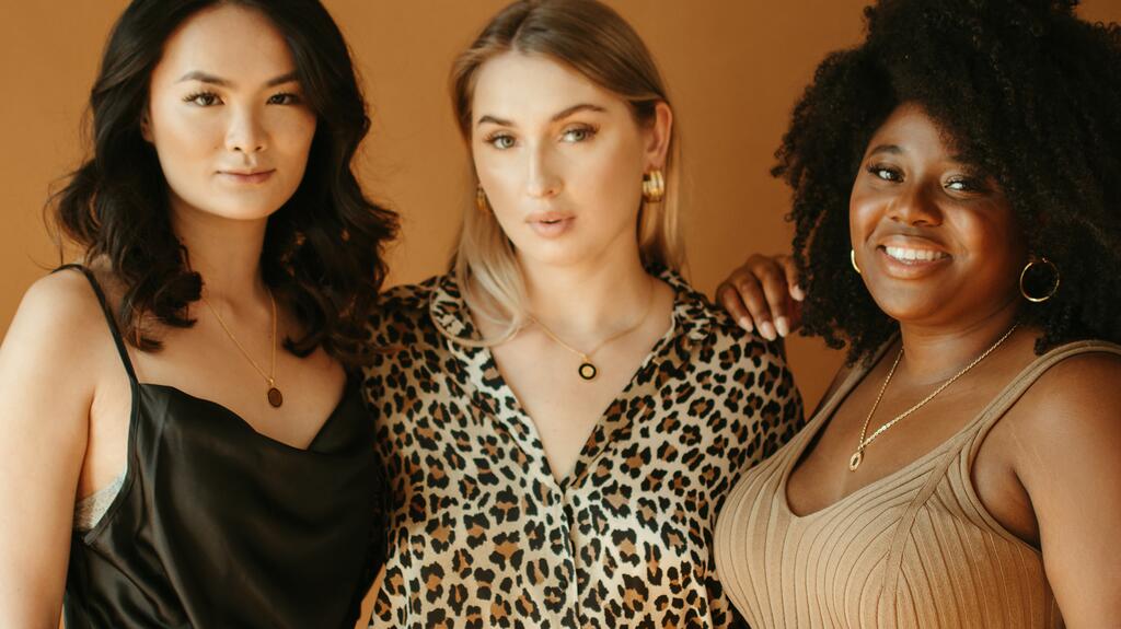 “My brand is a luxury brand, and just because the person is larger that doesn’t mean you have to sacrifice luxury,” said designer Gwen Beloti, whose size-inclusive jewelry is featured here. Gwen Beloti jewelry campaign